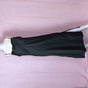 Nasty Gal Black Sustainable Satin Square Neck Midi Slip Dress size UK 16/US 12